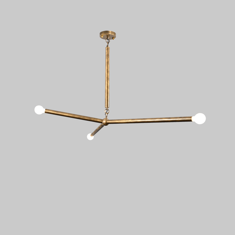 Solireon Modern Brass Wrapped Linear Chandelier