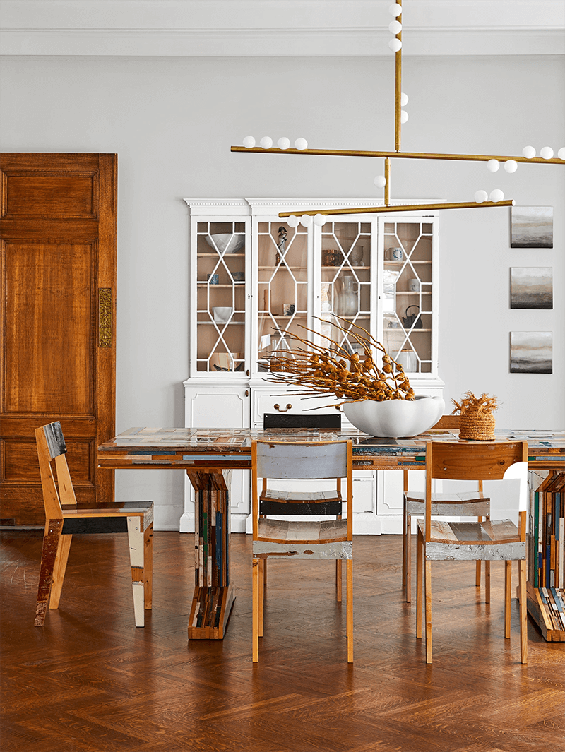 Miraview Brass Glass Drop Chandelier