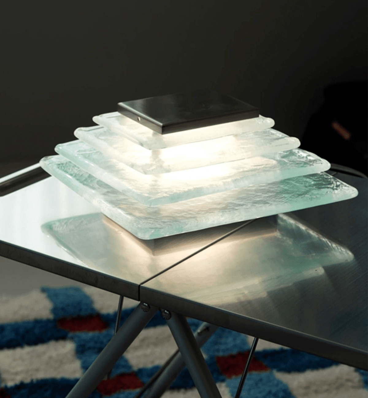 Cleo Glass Water Cube Cascade Sconce