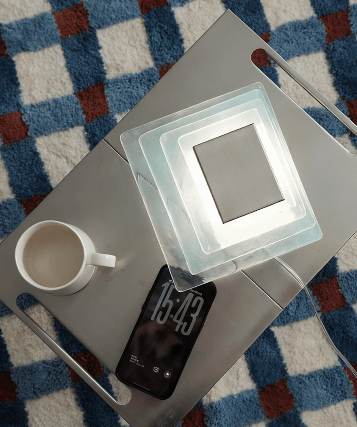 Cleo Glass Water Cube Cascade Sconce