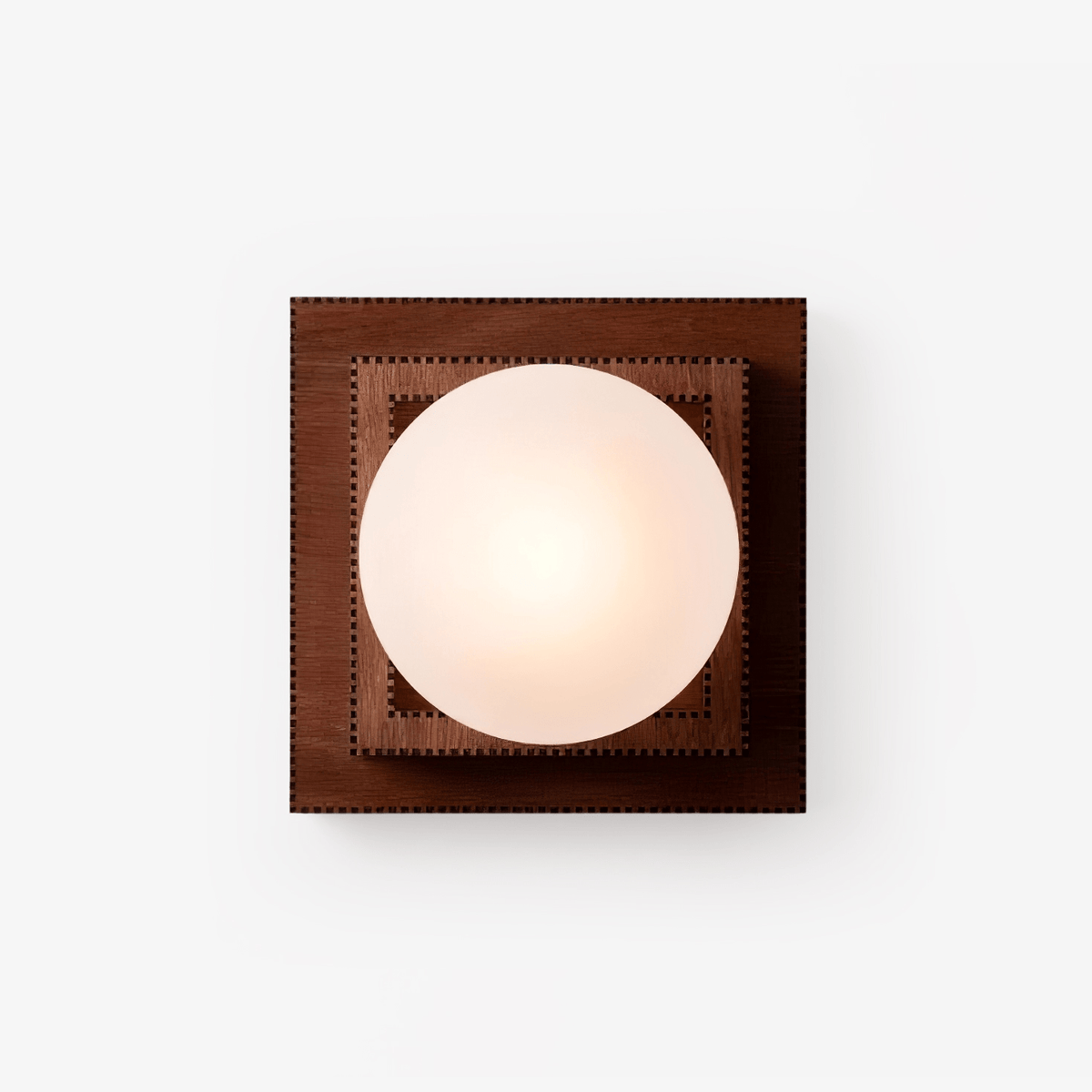 Luna Wood Layered Globe Wall Lamp