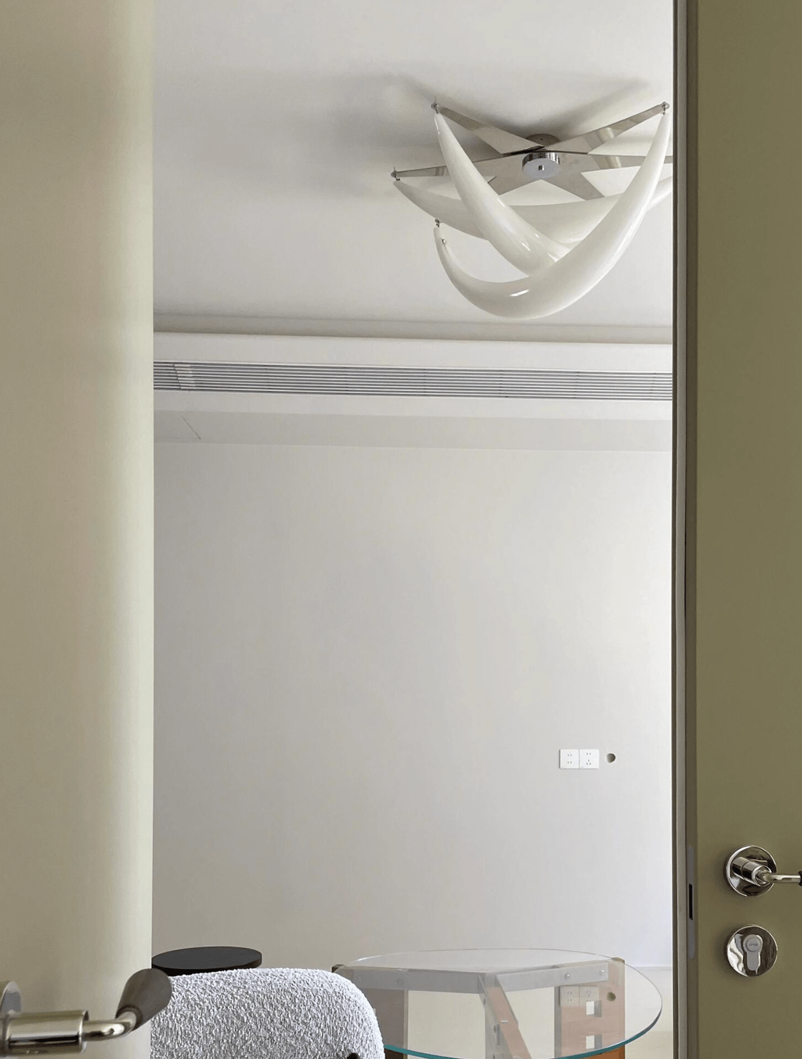 Maia Contemporary White Resin Ceiling Lamp