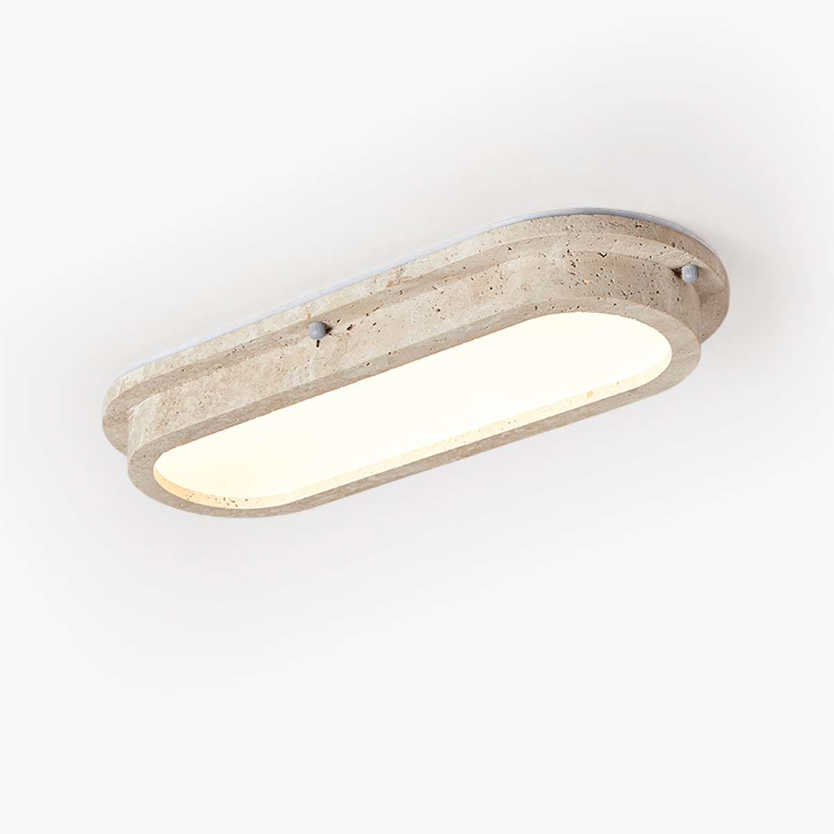 Remy Minimalist Yellow Travertine Linear Ceiling Lamp