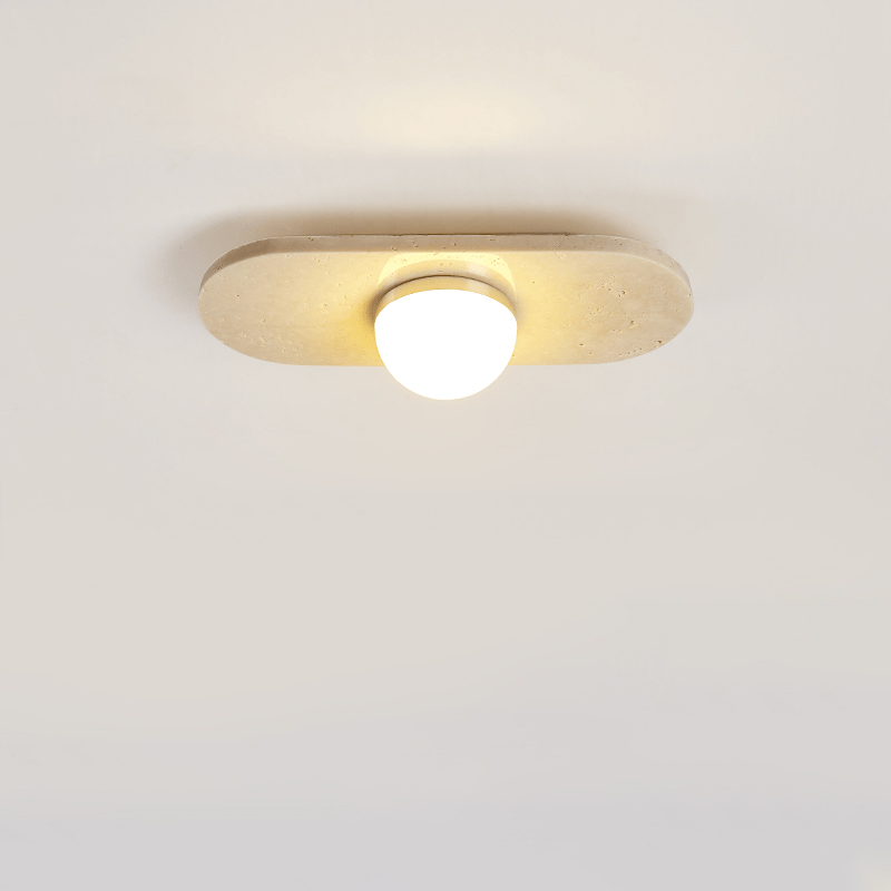 Ivan Travertine Triple Bar Ceiling Light