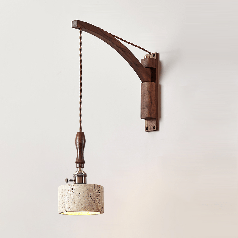 Sven Modern Yellow Travertine Wall Lamp