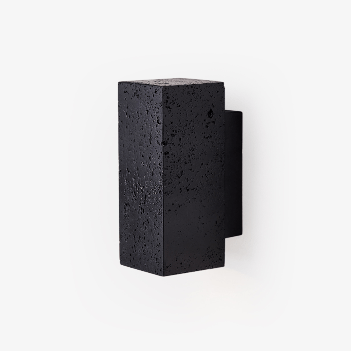 Ewan Cuboid Black Travertine Wall Lamp