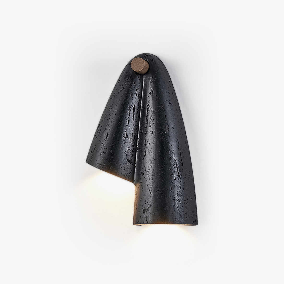 Kora Modern Black Travertine Wall Lamp