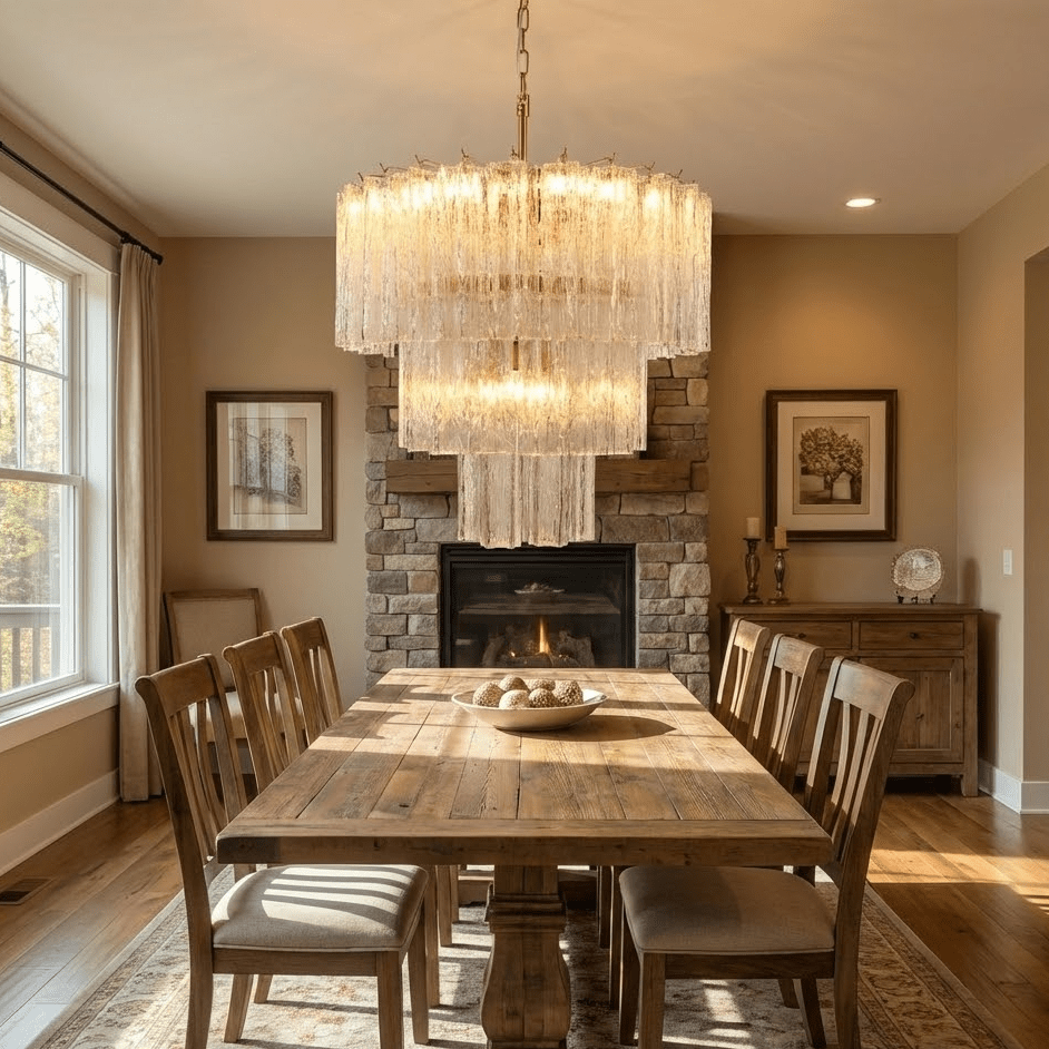 Wexn Glacier Tier Glass Chandelier