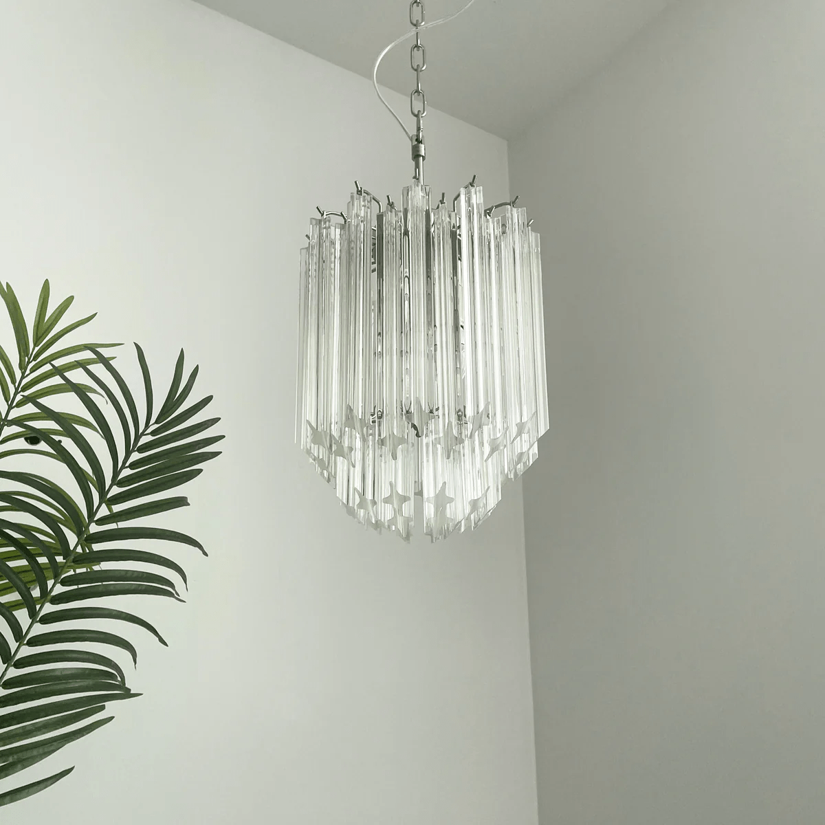 Luph Transparant Murano Glass Prism Chandelier