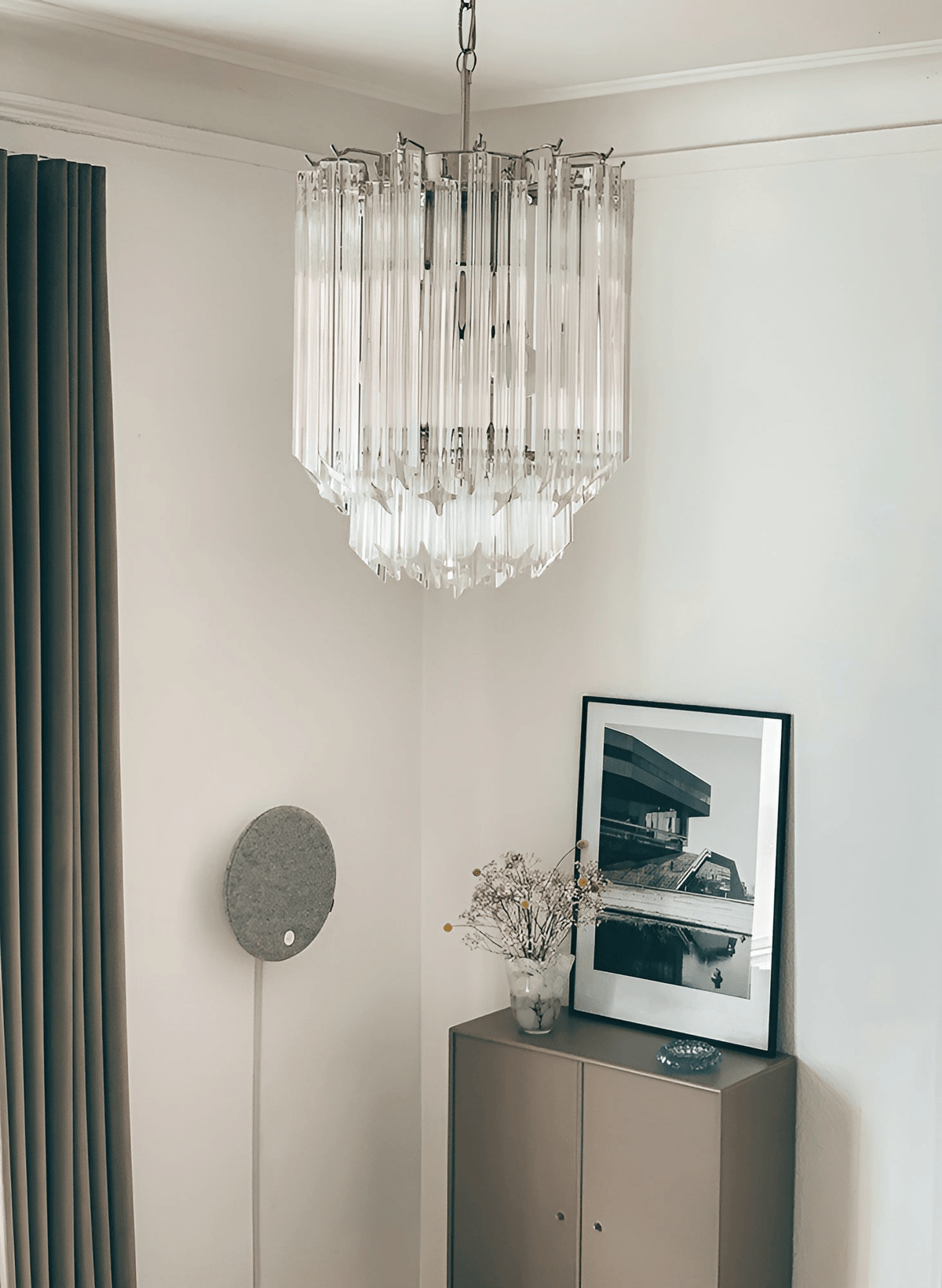 Luph Transparant Murano Glass Prism Chandelier