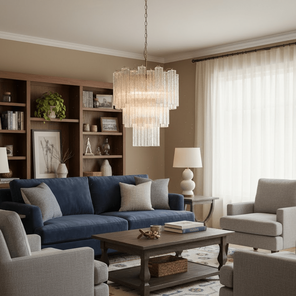 Vins Glass Elegent Chandelier