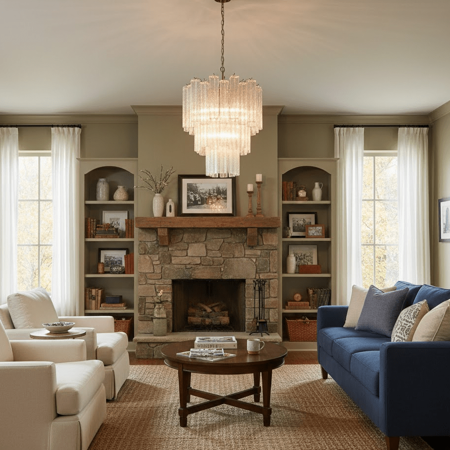 Vins Glass Elegent Chandelier