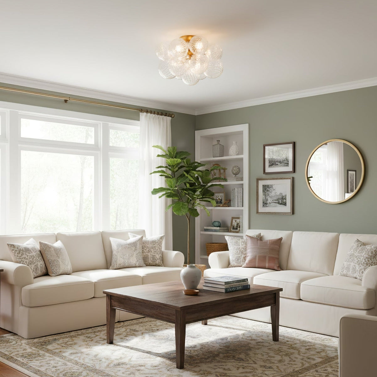Veliira Elegent Glass Ceiling Light