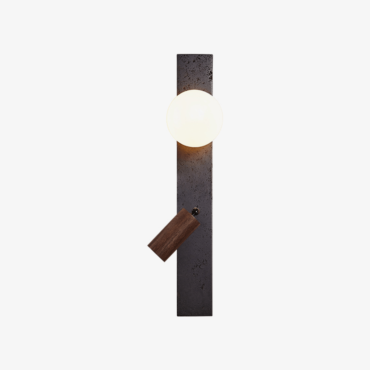 Nirv Beam Black Travertine Modern Wall Lamp