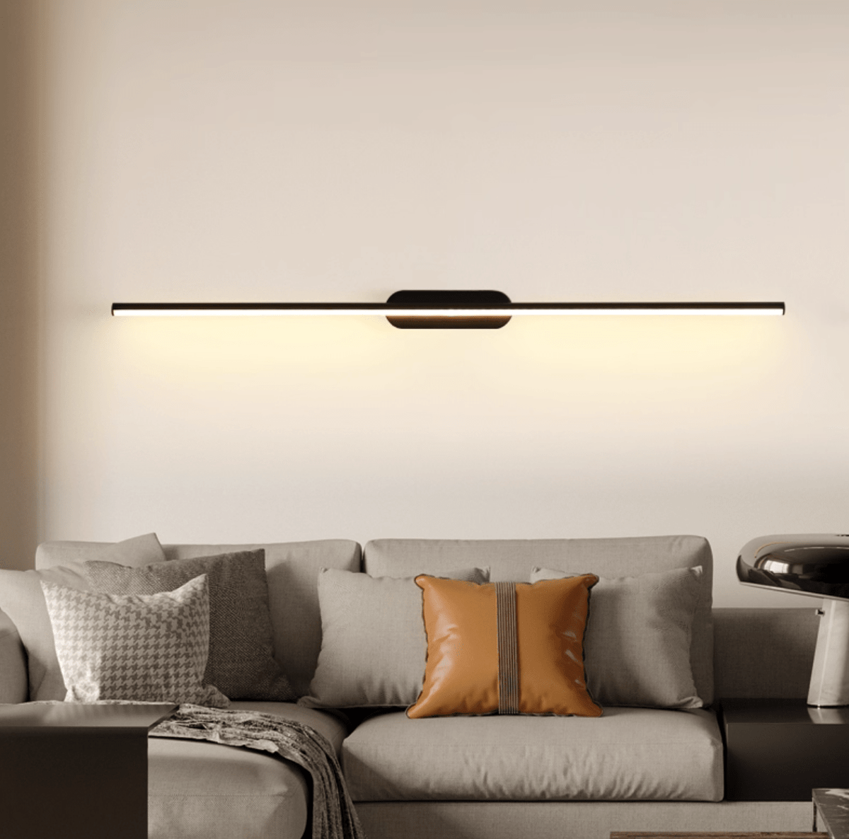 Qirma Black Slim Linear Minimalist Wall Lamp