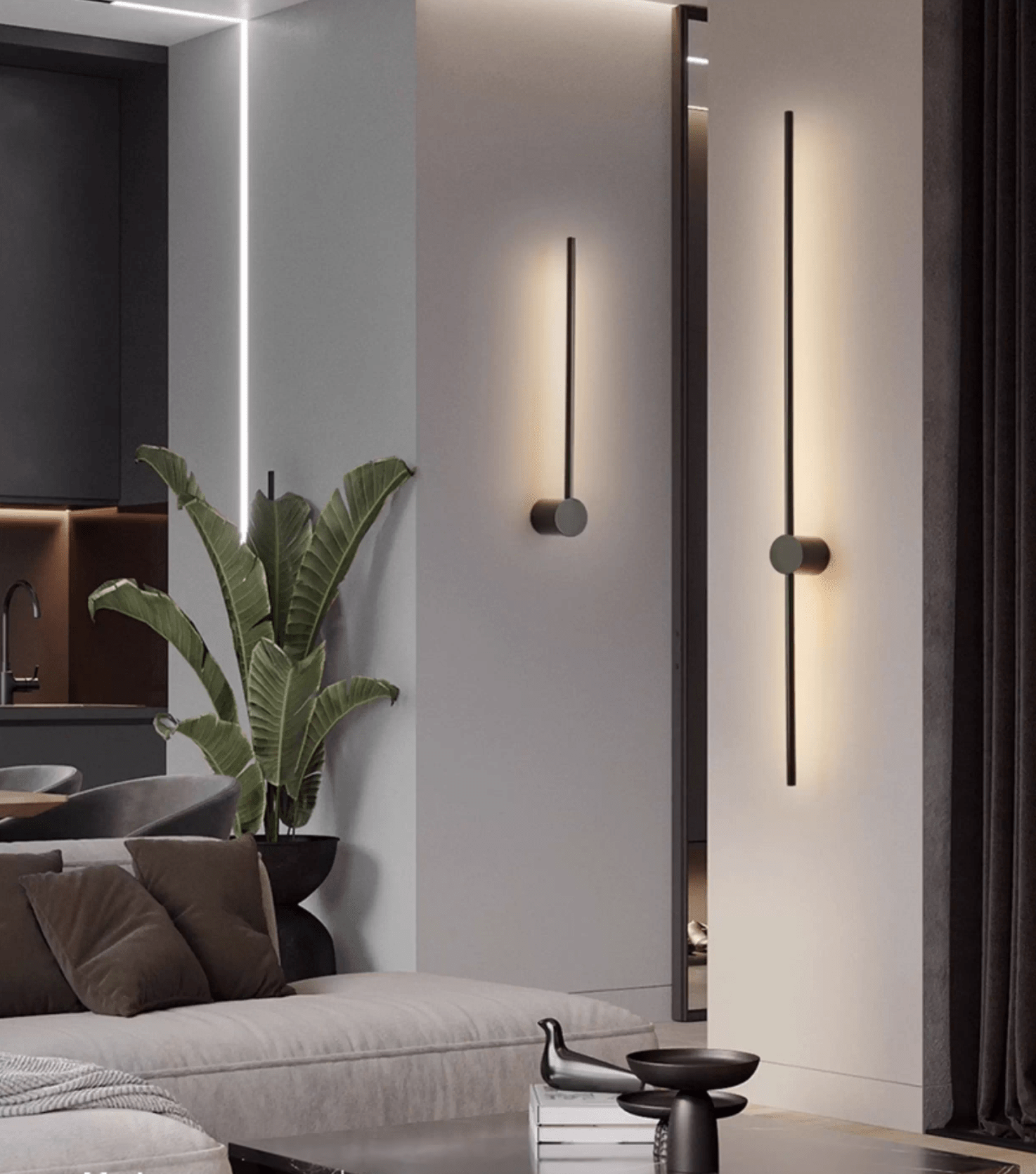 Nestx Brass Rod Minimalism Wall Lamp
