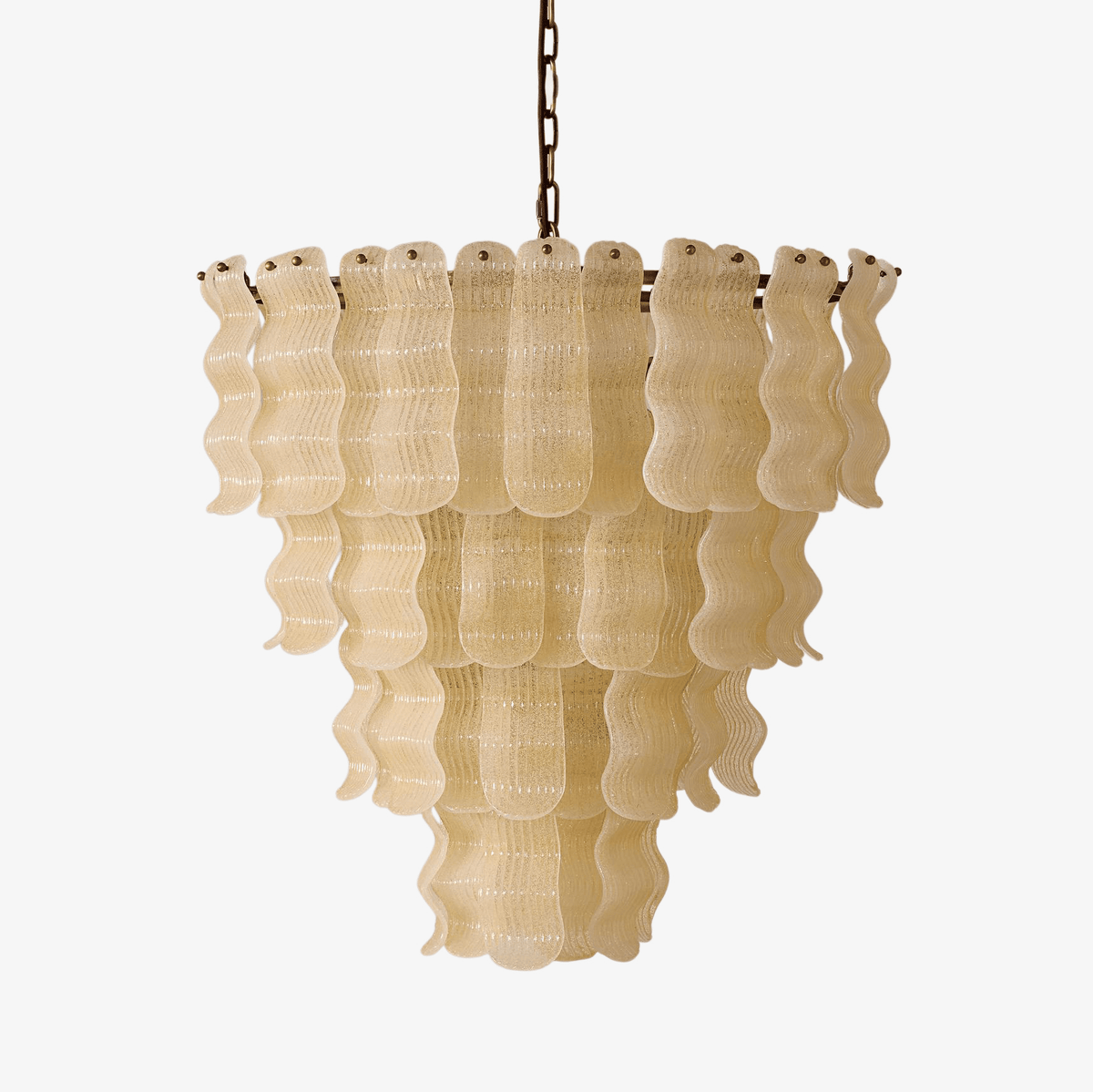 Borzi Yellow Glass Leaf Luxurious Chandelier