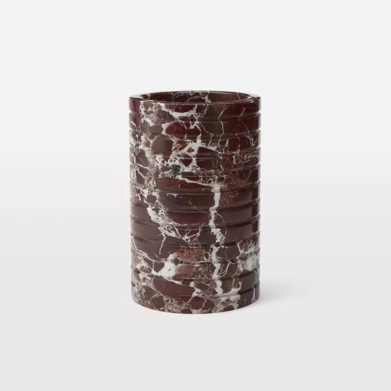 Hemzi Rosso Levanto Marble Vessel Sculptural Natural Stone High-end Decor