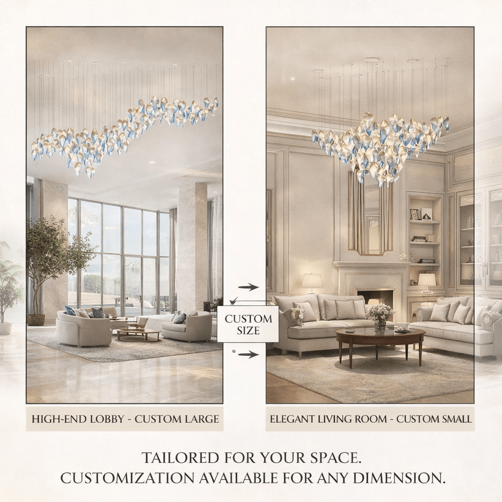 Asteria Wave Blown Glass Customize Chandelier