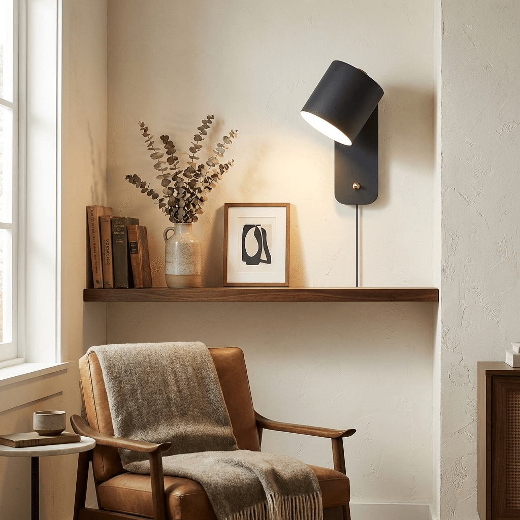 Ravenford Rotatable Cylinder Plug In Indoor Wall Light
