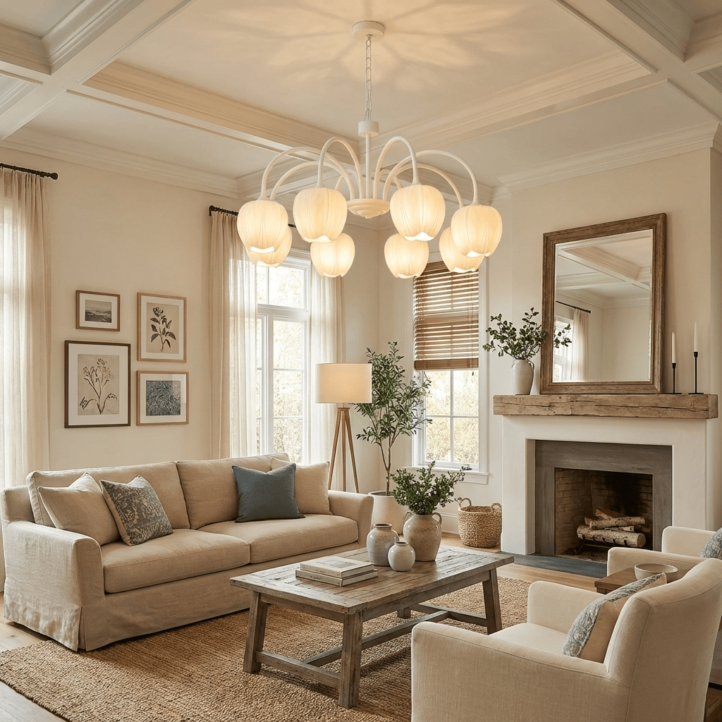 Fairmere Tulip Matcha Chandelier