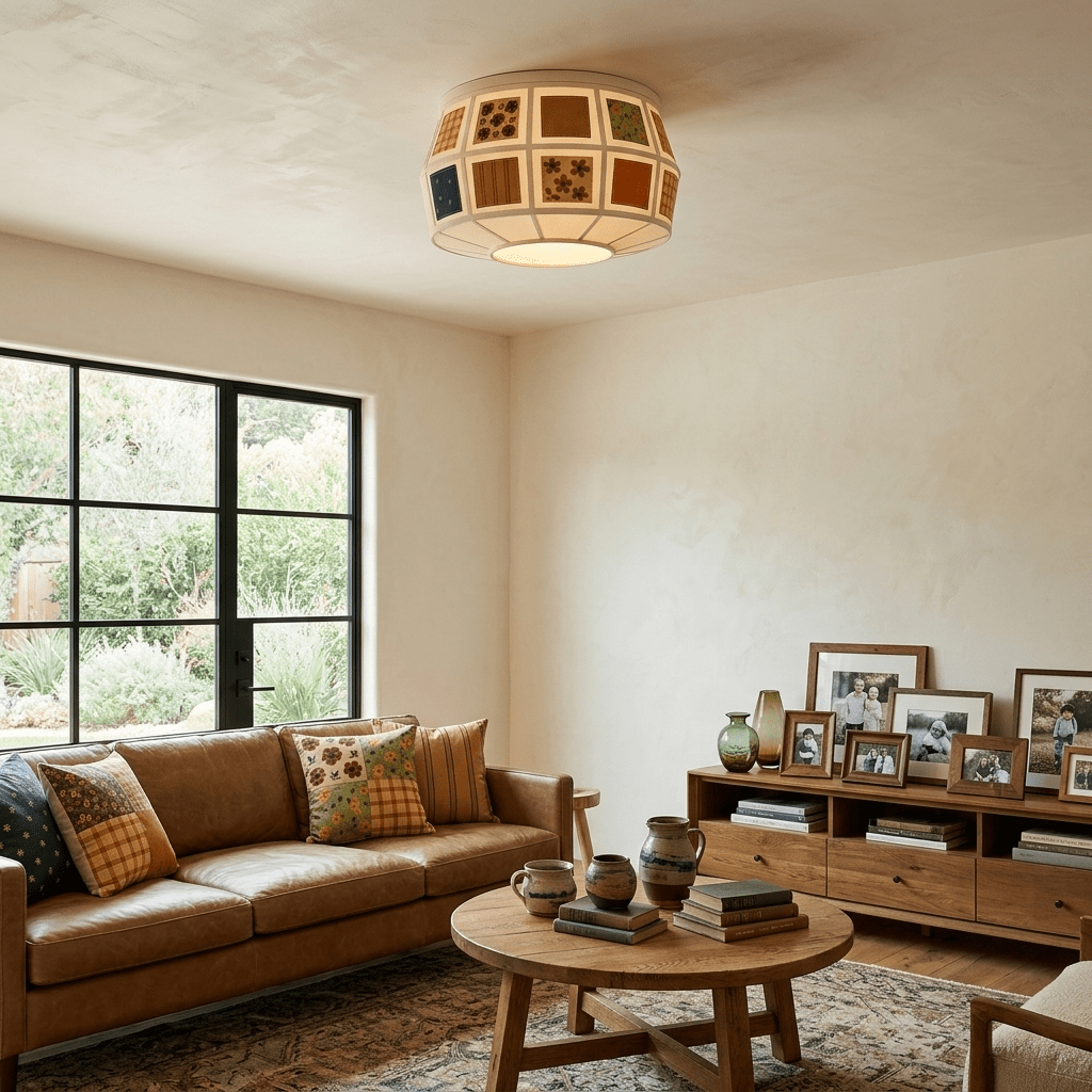 Eulalie Patchwork Quilt Ceiling Light