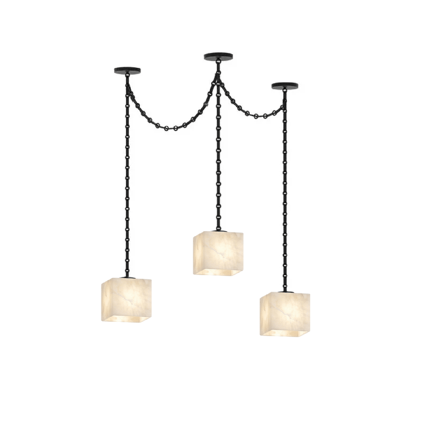 Octavian Cascade Chain Cube Chandelier
