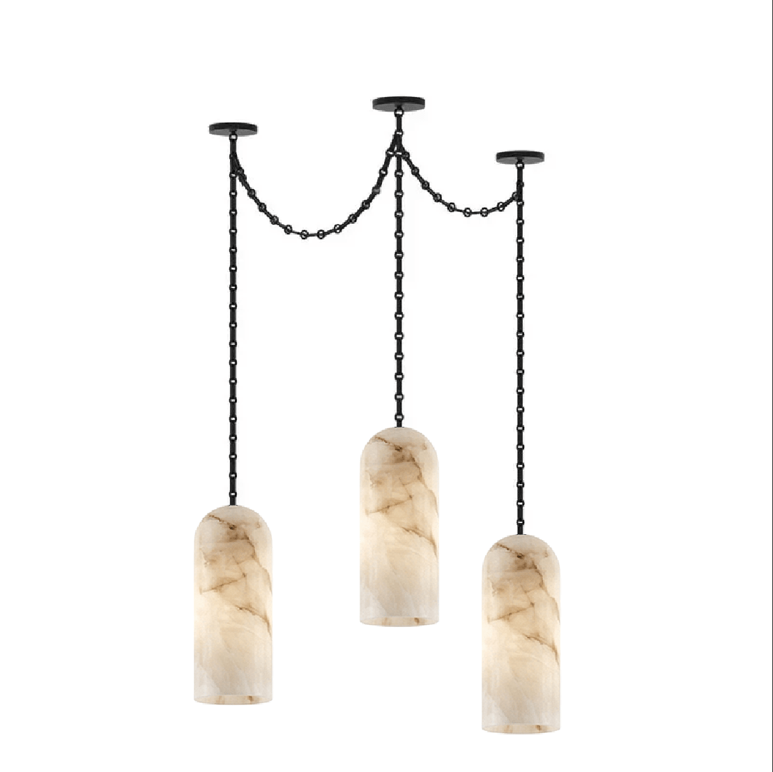 Auberon Cascading Chain Capsule Chandelier