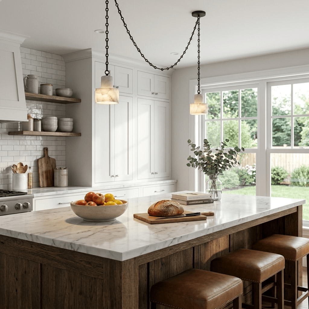 Leocadie Multi-Tier Chain Drum Pendant Lamp