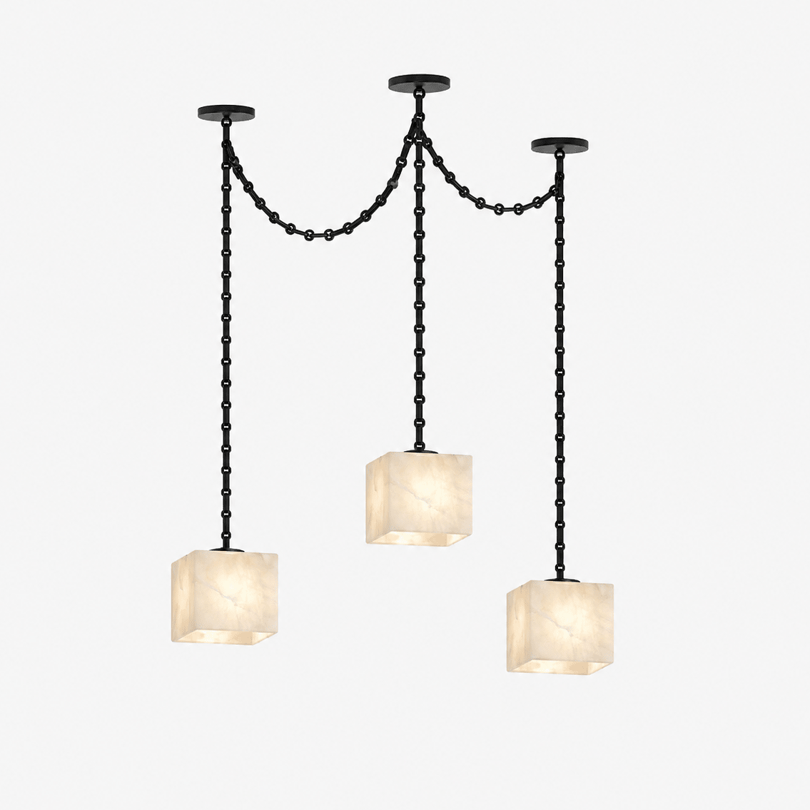 Octavian Cascade Chain Cube Chandelier