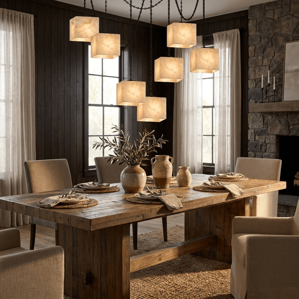 Octavian Cascade Chain Cube Chandelier