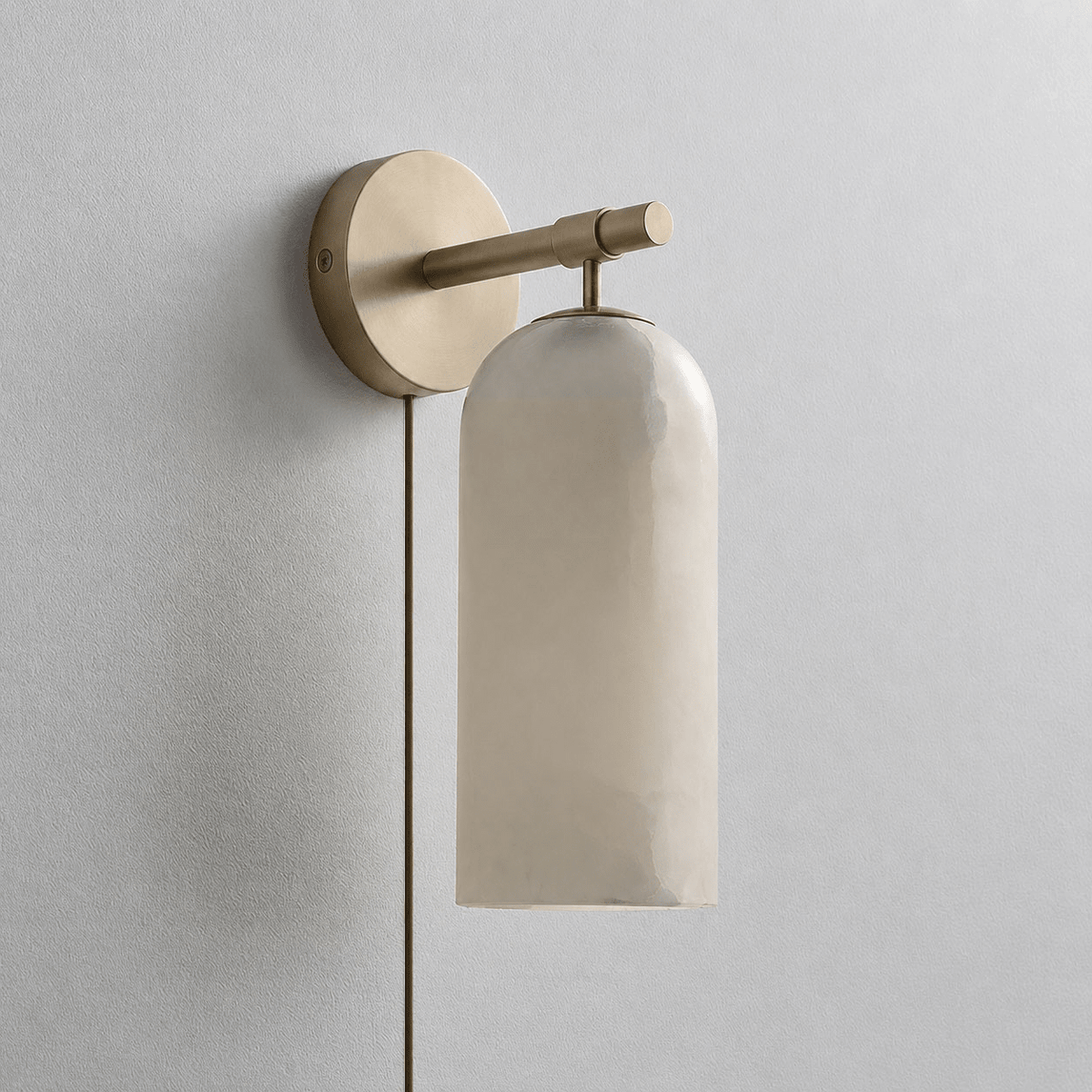 Everwell Pillar Alabaster Plug In Indoor Wall Light