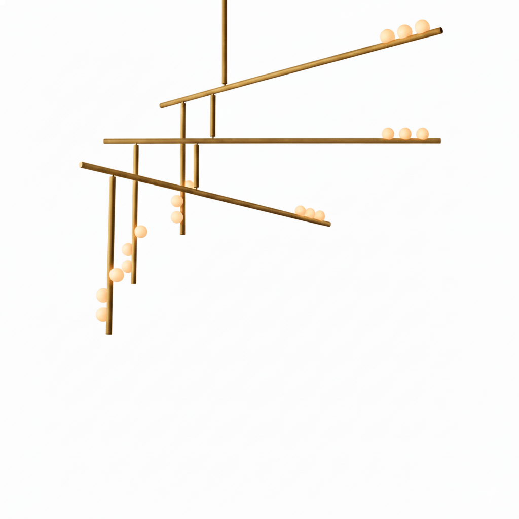 Miraview Brass Glass Drop Chandelier