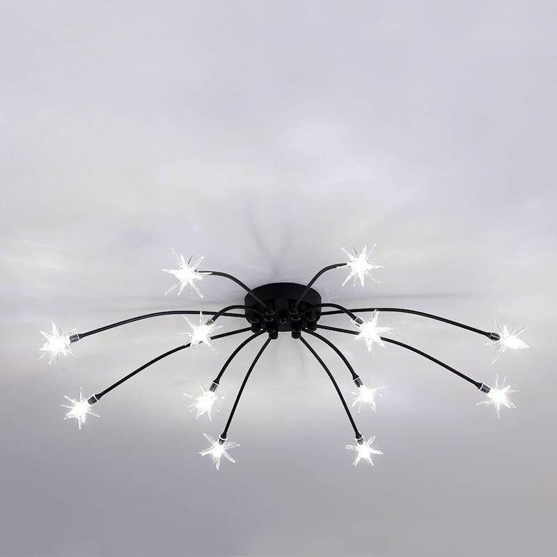 Arisha Art Deco Starry Glass Flush Mount Ceiling Light - Neutral Decor