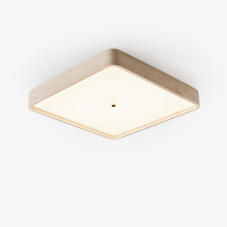 Ormian Travertine Square Ceiling Light