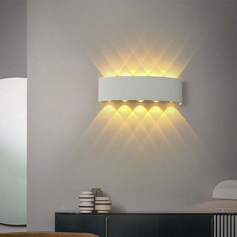 Ray Modern Rectangular Outdoor Wall Lamp Water-Wave - Neutral Decor