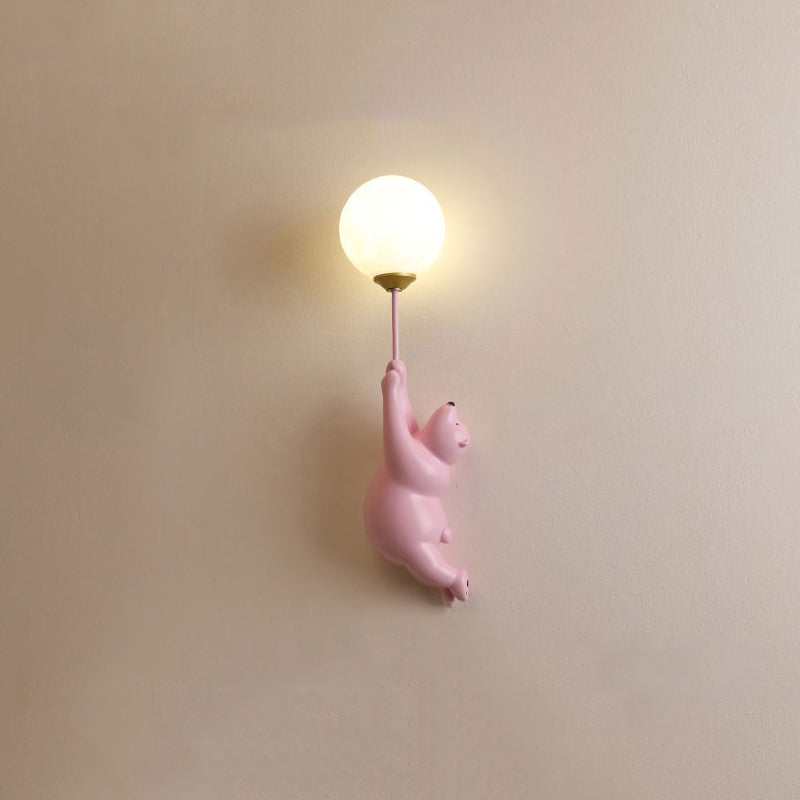 Aria Wall Reading Lamp Bear Balloon Children Bedroom/Bedside/Study - Neutral Decor
