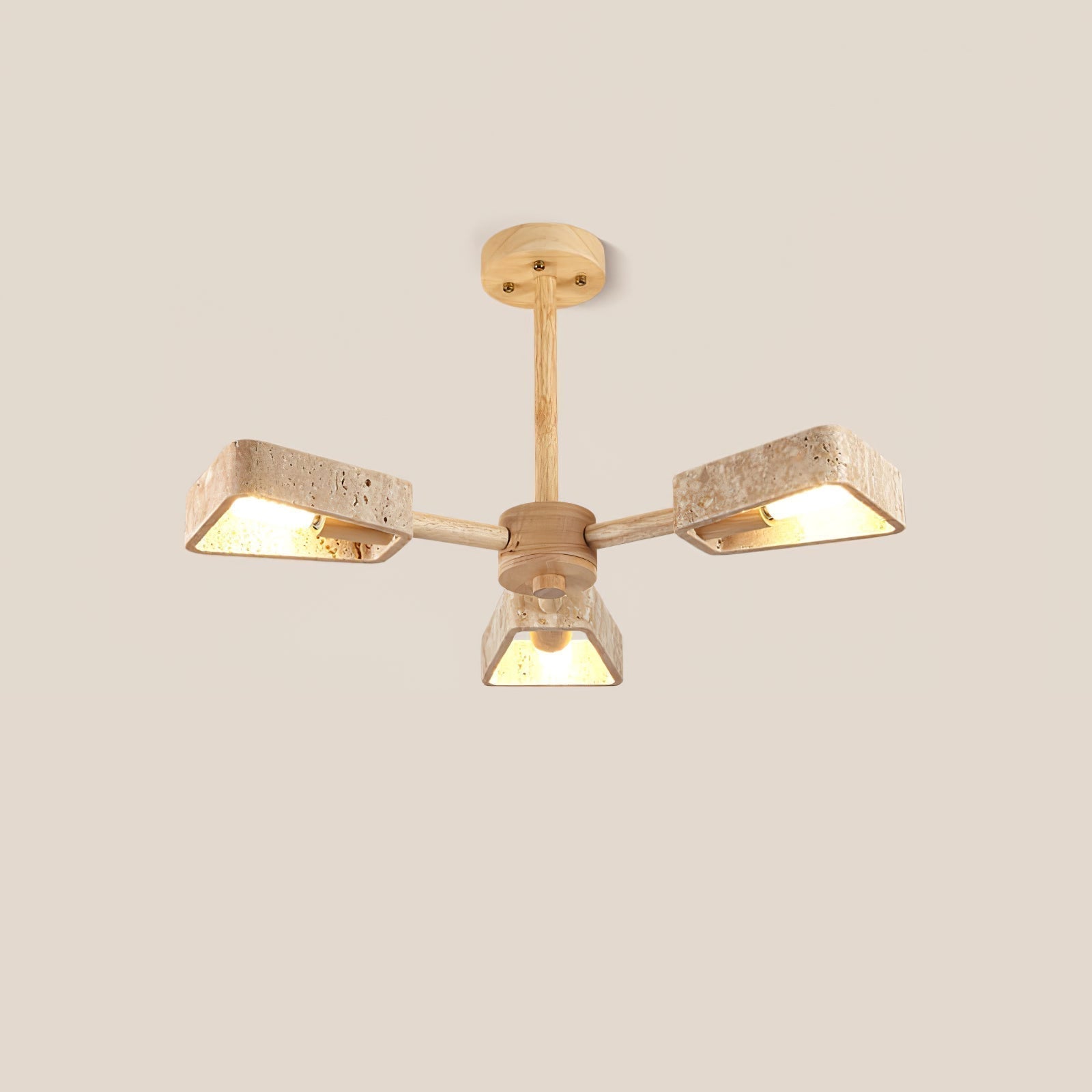 Hedra Travertone Geometric Chandelier