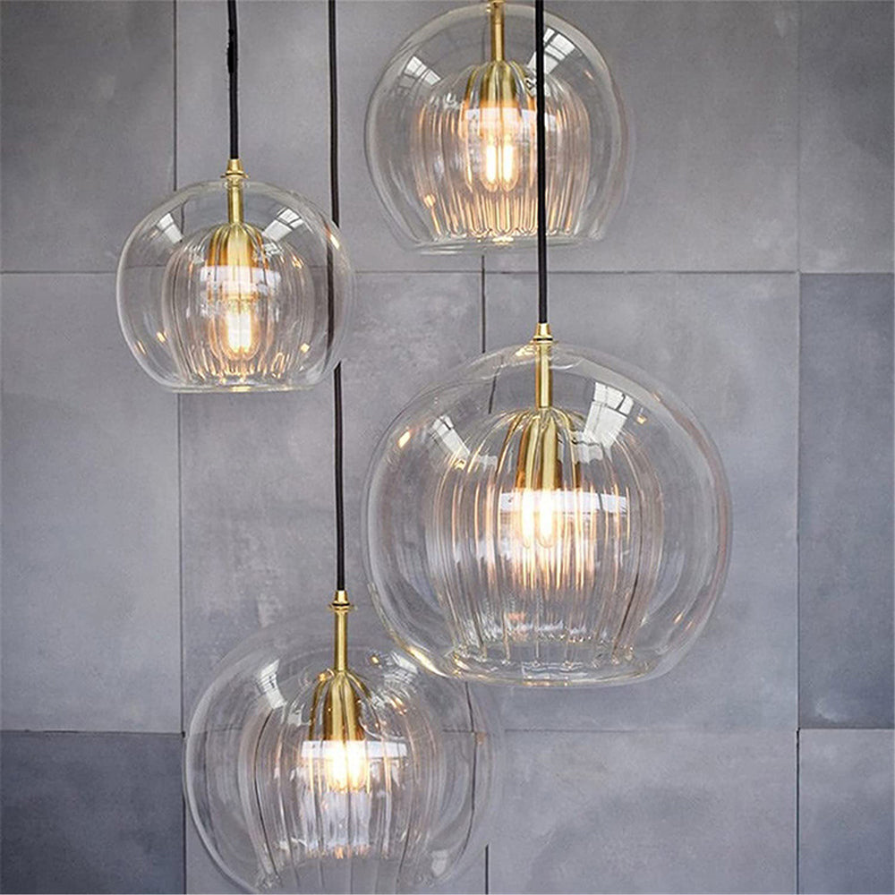June Glass Globe Pendant Light Clear &Amber - Neutral Decor