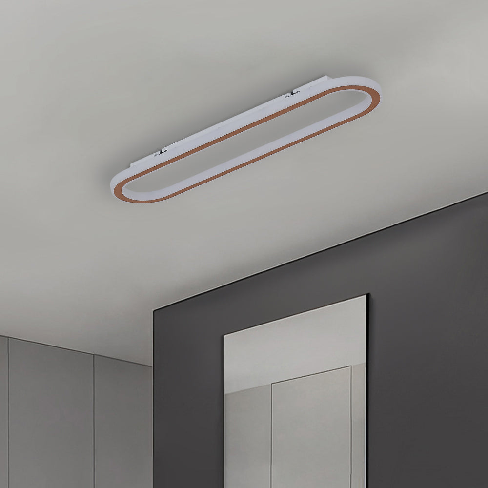 Arisha Minimalist Rectangular Flush Mount Ceiling Light - Neutral Decor