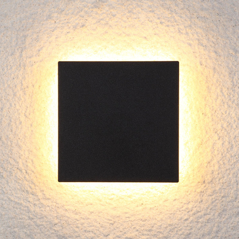 Klyne Minimalist Round/Square Outdoor Wall Lamp LED, Black/White - Neutral Decor