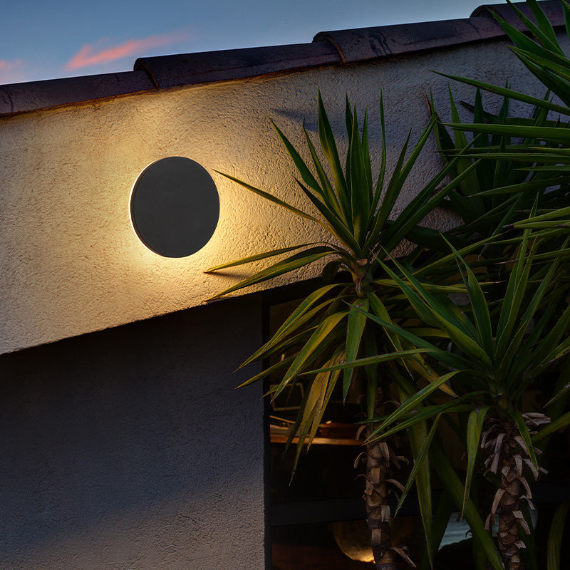 Klyne Minimalist Round/Square Outdoor Wall Lamp LED, Black/White - Neutral Decor