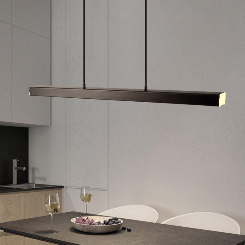 Thala Modern Linear Metal LED Pendant Light Black/Brown - Neutral Decor