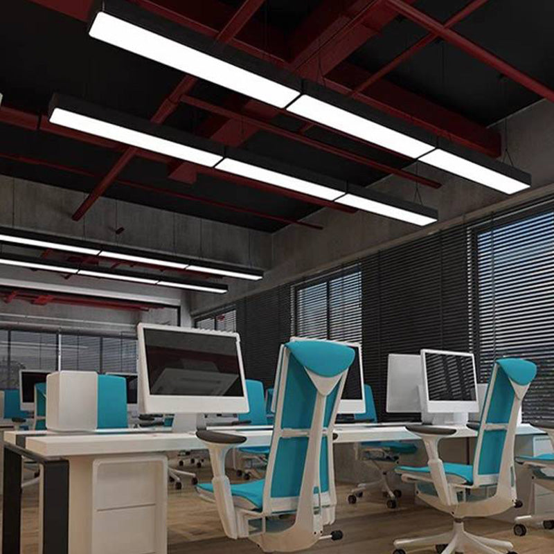 Arisha Minimalist Rectangular LED Pendant Light Acrylic Office - Neutral Decor