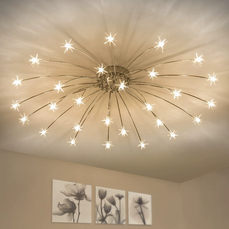 Arisha Art Deco Starry Glass Flush Mount Ceiling Light - Neutral Decor