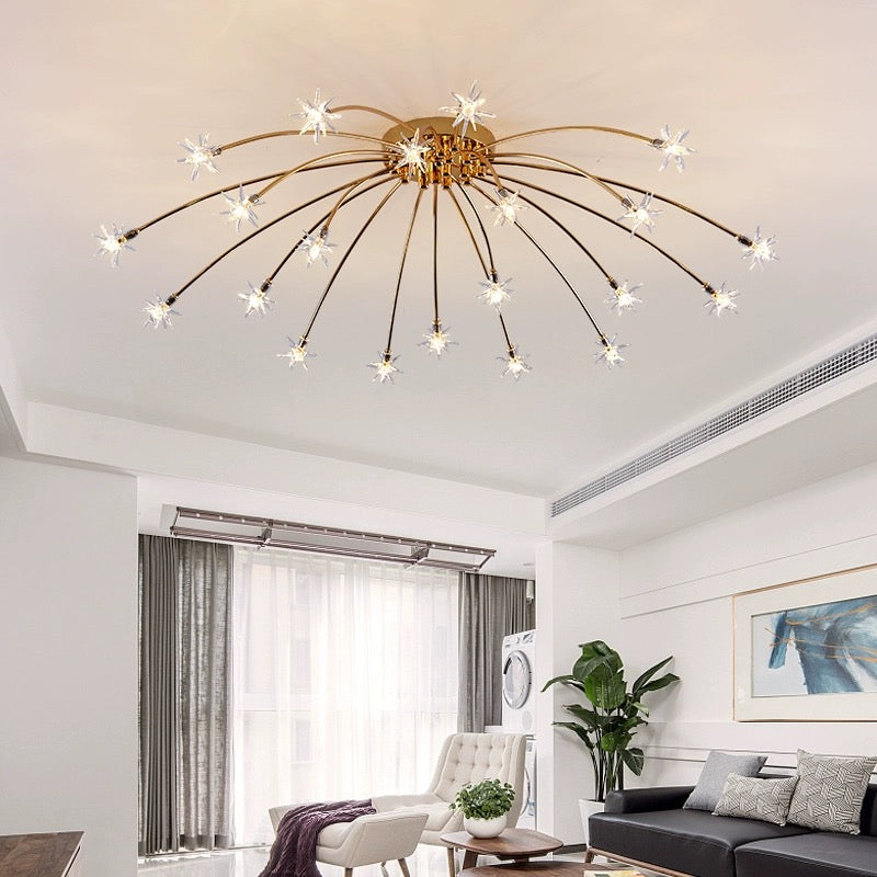 Arisha Art Deco Starry Glass Flush Mount Ceiling Light - Neutral Decor