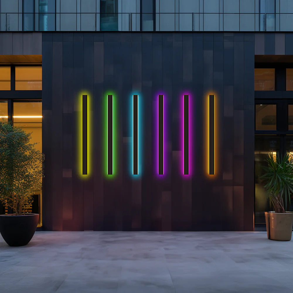 Arisha Ripple Minimalist Linear LED Outdoor Wall Lamp Garden Corridor Balcony - Neutral Decor