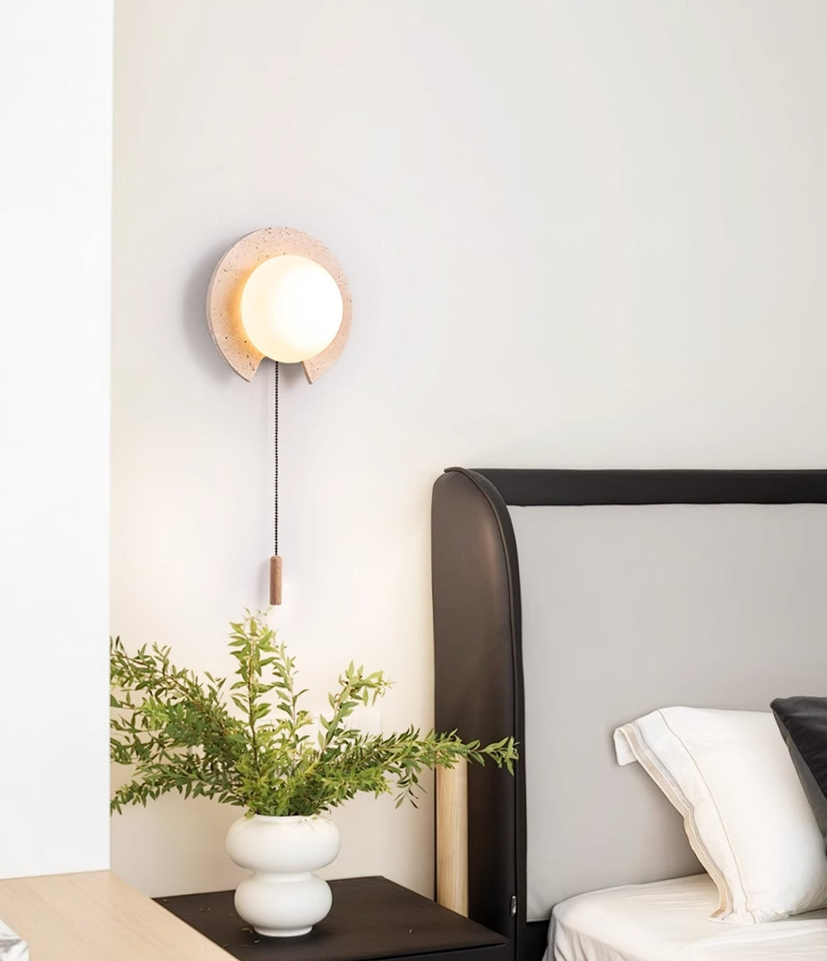 Zamaryra Semi-Circular Travertine Wall Light