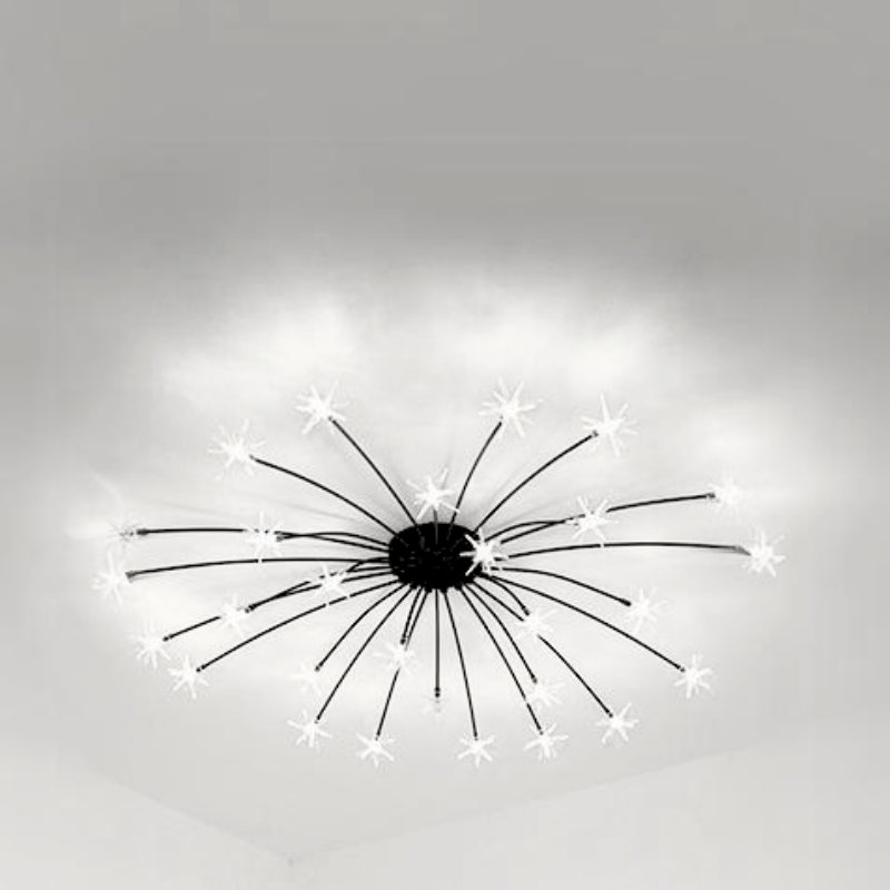 Arisha Art Deco Starry Glass Flush Mount Ceiling Light - Neutral Decor