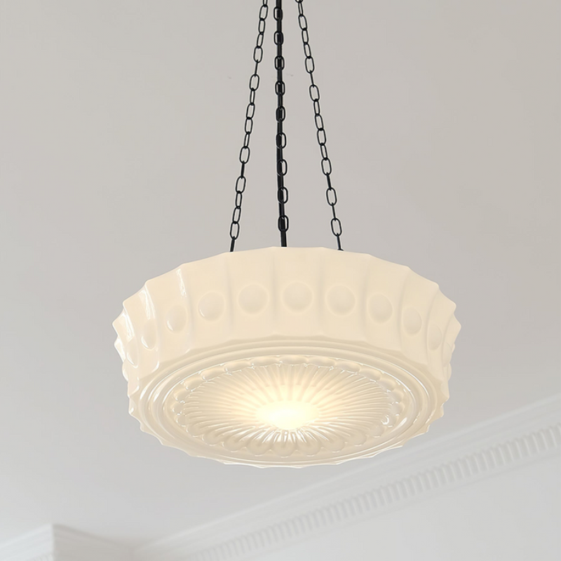 Valentina Vintage French Country Dome Pendant Light Living Room - Neutral Decor